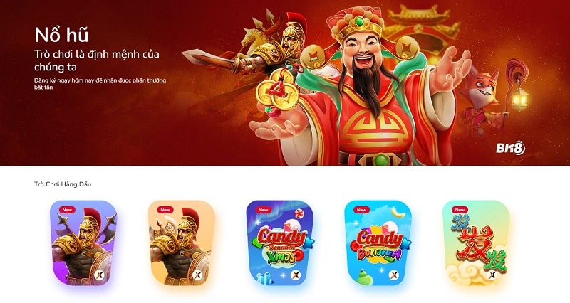 BK8 sở hữu kho game slot đổi thưởng ấn tượng