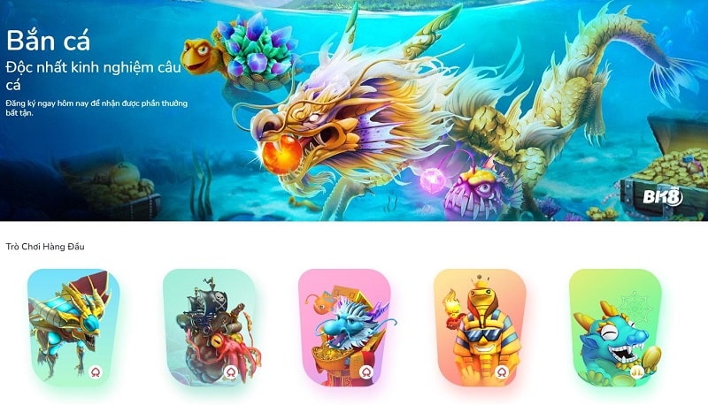 Bắn cá BK8 - Kho game Fishing đầy ấn tượng
