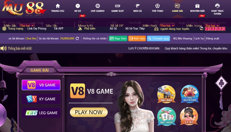 Link vào Mu88 Casino