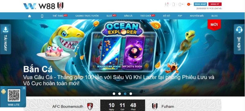 Giao diện W88 Casino 